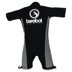 Back view of the Iron Short Sleeve Wetsuit, featuring a large white logo on the upper back and gray side panels.